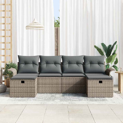 Havesofa Sæt 6 stk. Poly rattan