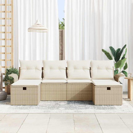 Havesofa Sæt 6 stk. Poly rattan