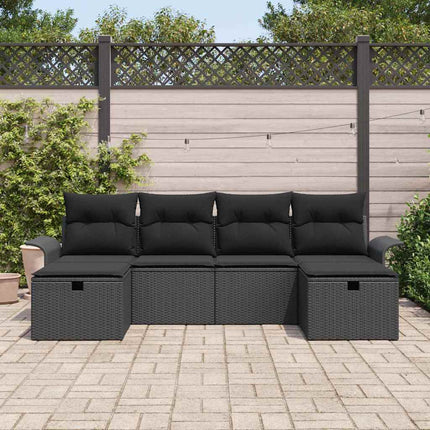 Havesofa Sæt 6 stk. Poly rattan
