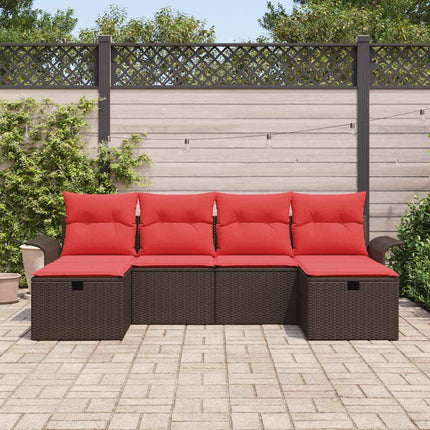 Havesofa Sæt 6 stk. Poly rattan
