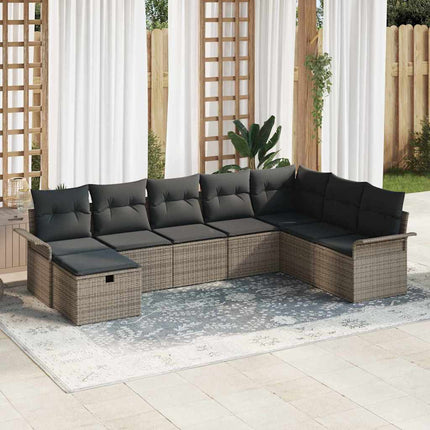 Havesofa Sæt 8 stk. Poly rattan