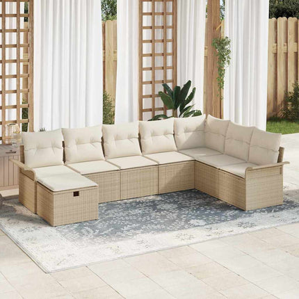 Havesofa Sæt 8 stk. Poly rattan
