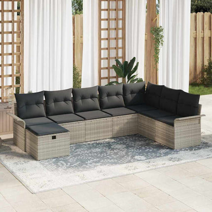 Havesofa Sæt 8 stk. Poly rattan