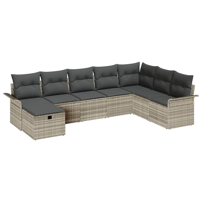 Havesofa Sæt 8 stk. Poly rattan