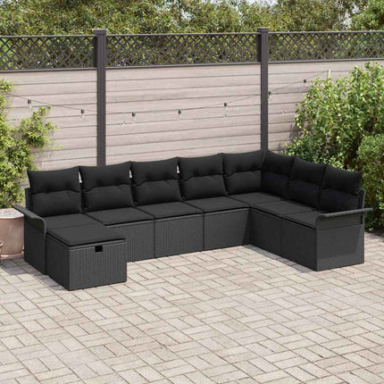 Havesofa Sæt 8 stk. Poly rattan