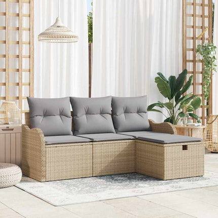 Havesofa Sæt 4 stk. Poly rattan