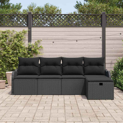 Havesofa Sæt 5 stk. Poly rattan