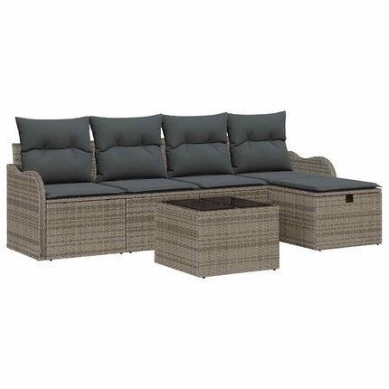 Havesofa Sæt 6 stk. Poly rattan
