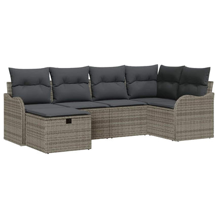 Havesofa Sæt 6 stk. Poly rattan