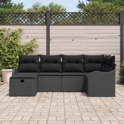 Havesofa Sæt 6 stk. Poly rattan