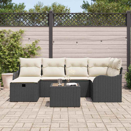 Havesofa Sæt 7 stk. Poly rattan