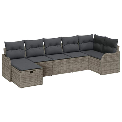 Havesofa Sæt 7 stk. Poly rattan