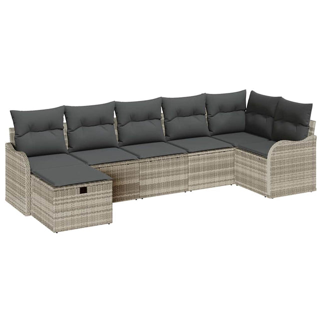 Havesofa Sæt 7 stk. Poly rattan