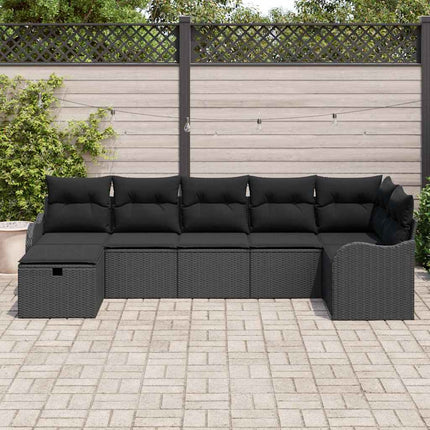Havesofa Sæt 7 stk. Poly rattan