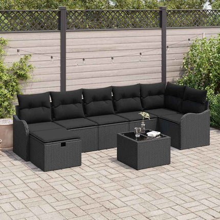Havesofa Sæt 8 stk. Poly rattan