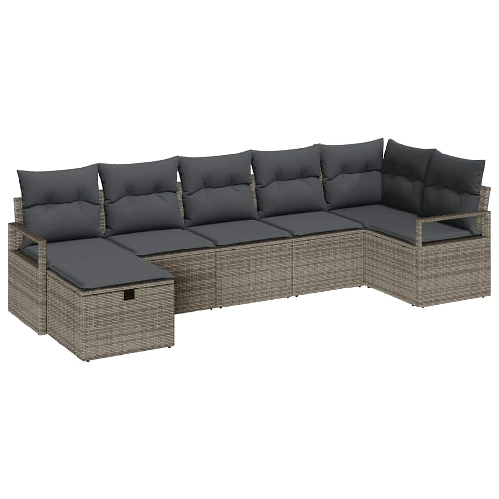 Sofa Sæt med pude 5 pcs polyrattan