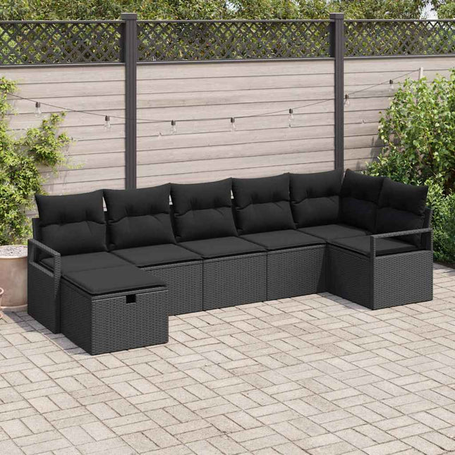 Sofa Sæt med pude 5 pcs polyrattan