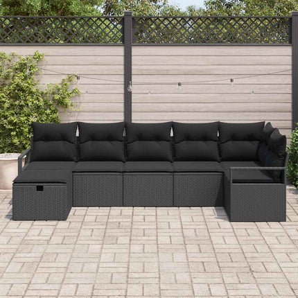 Sofa Sæt med pude 5 pcs polyrattan
