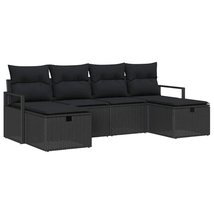 Sofa Sæt med pude 5 pcs polyrattan