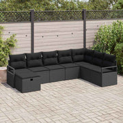 Sofa Sæt med pude 6 pcs polyrattan