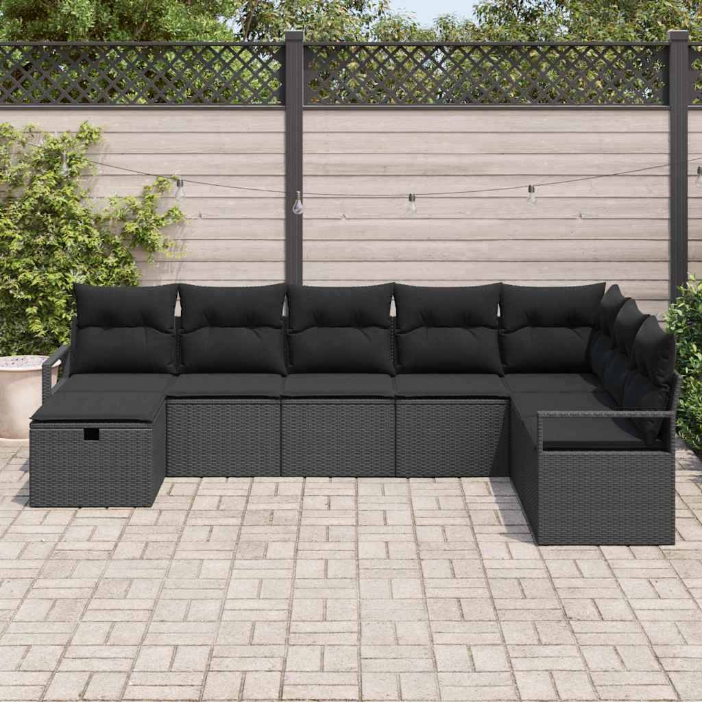 Sofa Sæt med pude 6 pcs polyrattan