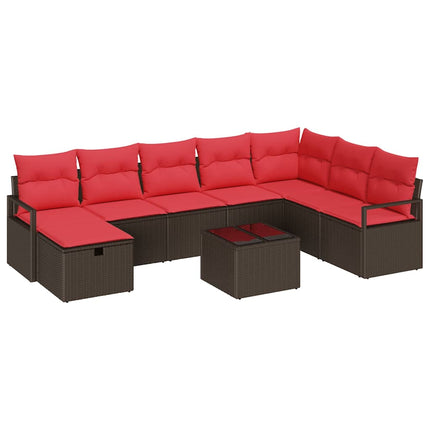 Sofa Sæt med pude 5 pcs polyrattan