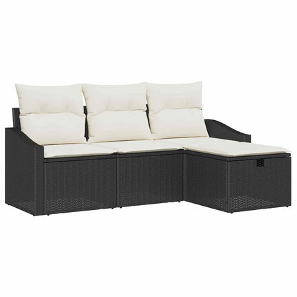 Sofa Sæt med pude 4 pcs polyrattan