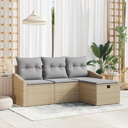 Sofa Sæt 4 stk. polyrattan