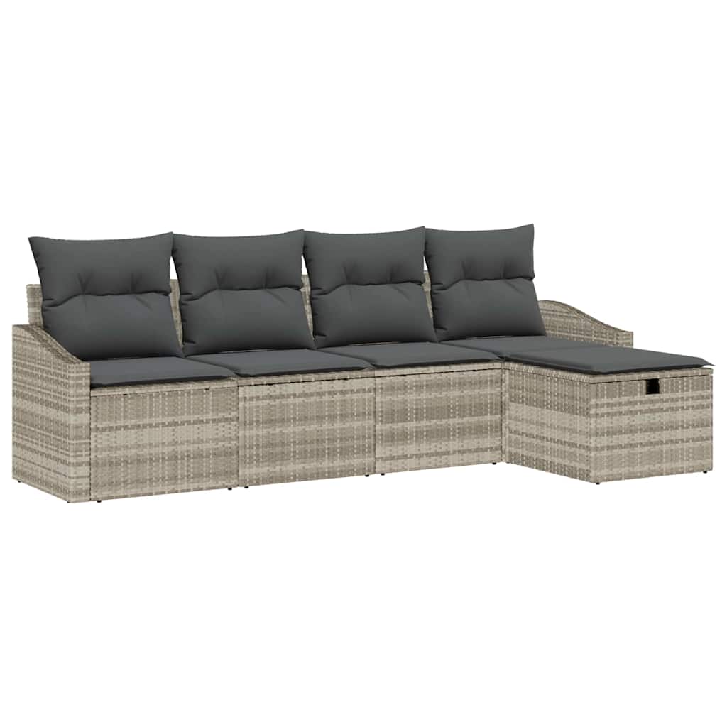 Sofa Sæt med pude 6 pcs polyrattan