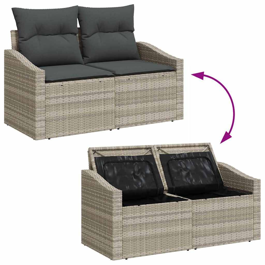 Sofa Sæt med pude 6 pcs polyrattan