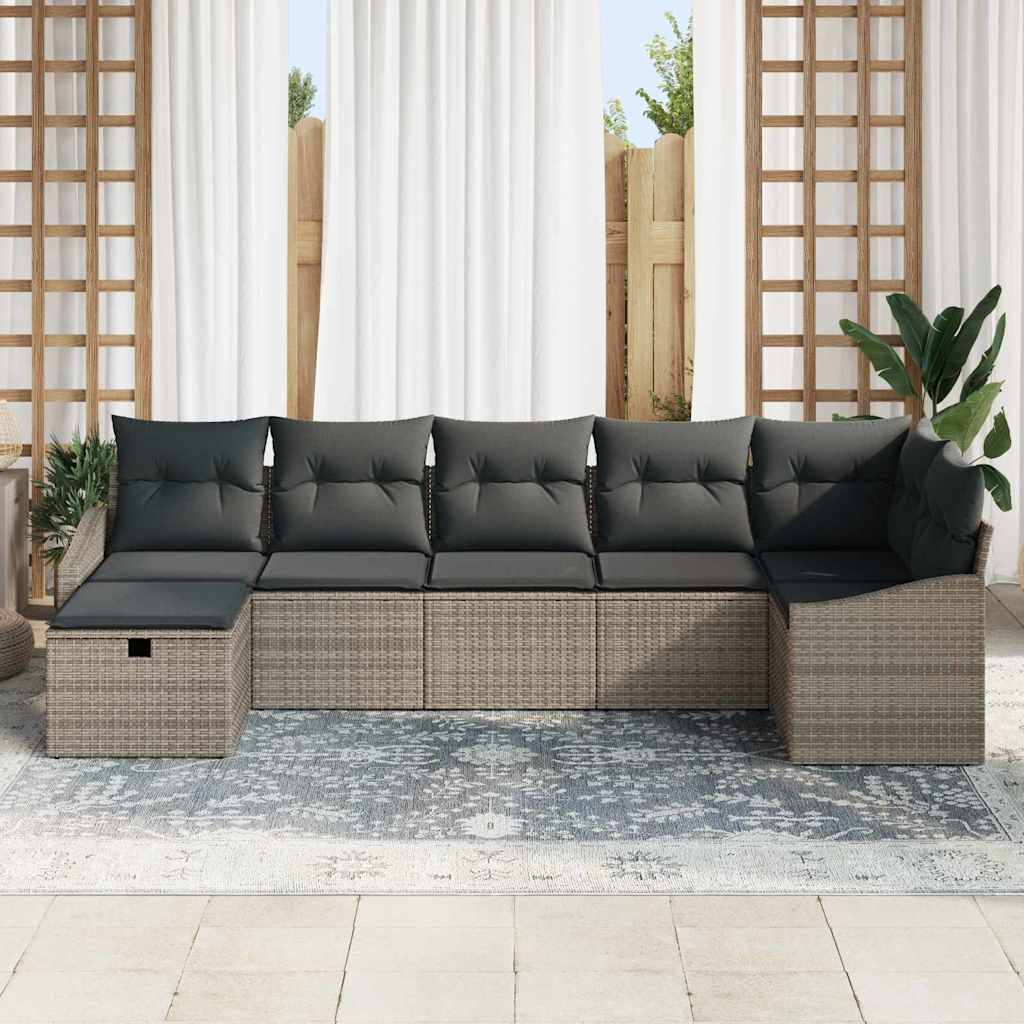 Sofa Sæt med pude 8 pcs polyrattan