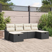 Sofa Sæt med pude 6 pcs polyrattan