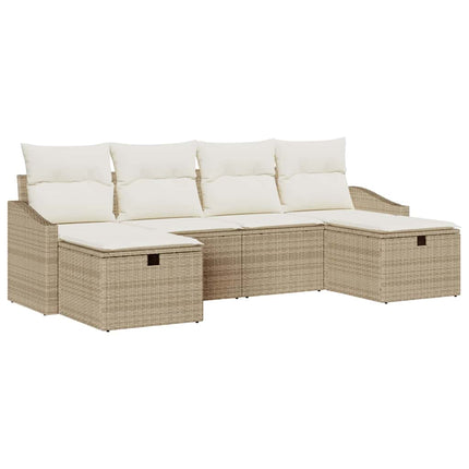 Sofa Sæt 6 stk. polyrattan
