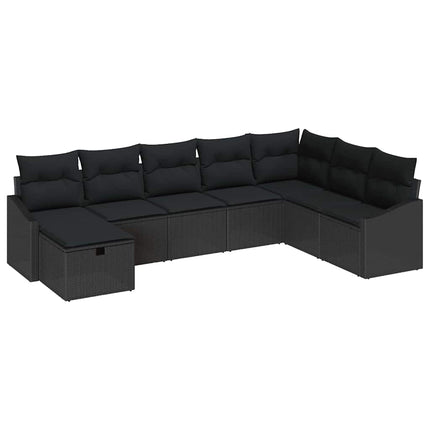 Sofa Sæt med pude 8 pcs polyrattan