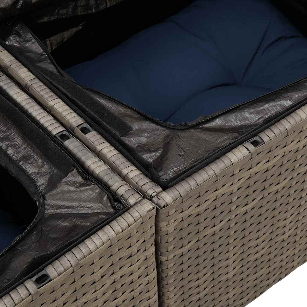 Sofa Sæt med pude 6 pcs polyrattan
