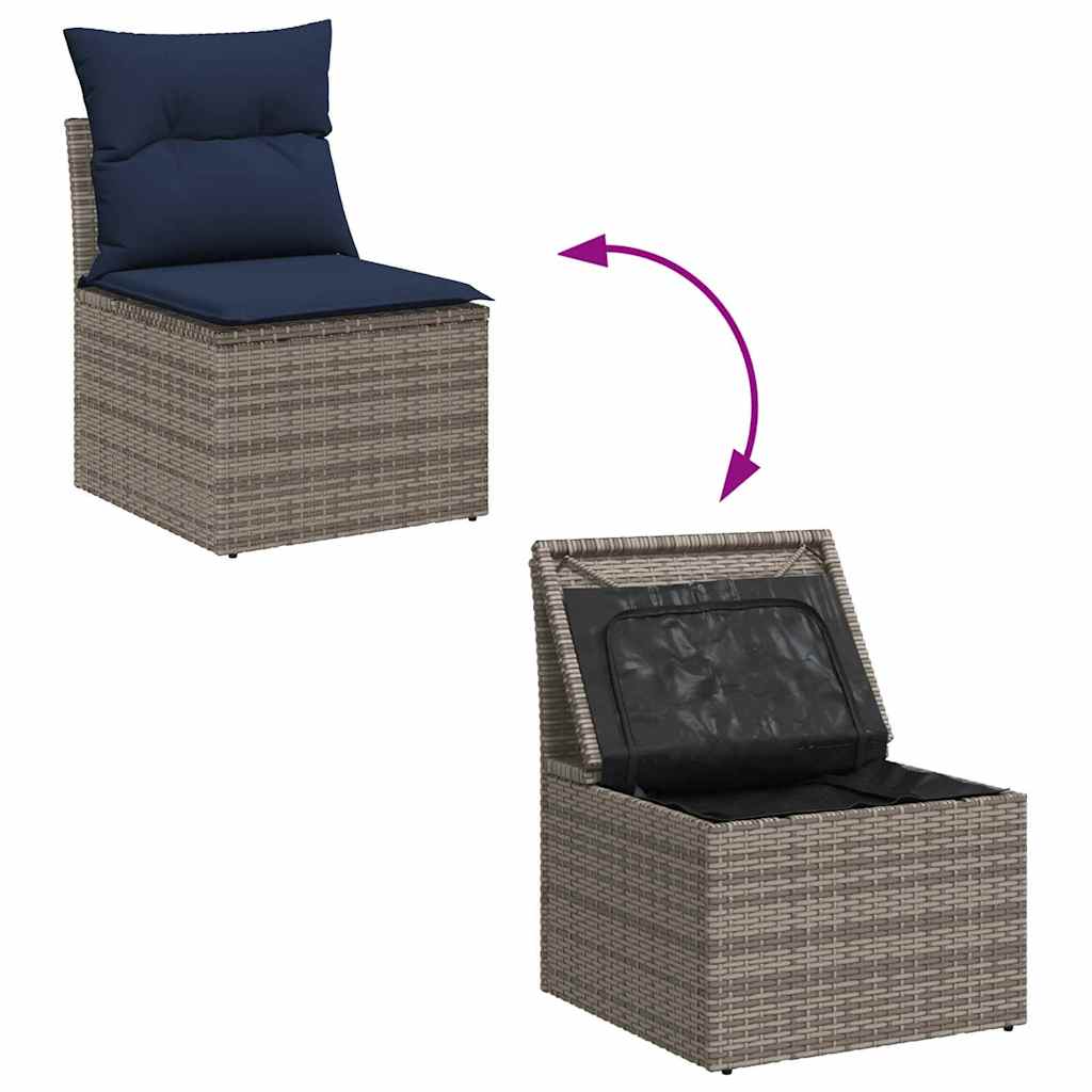 Sofa Sæt med pude 6 pcs polyrattan