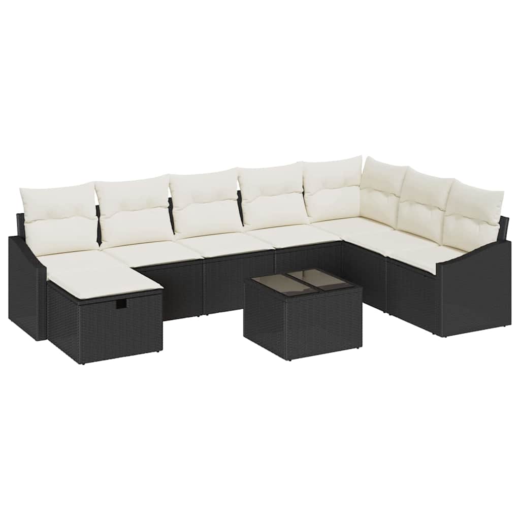 Sofa Sæt med pude 8 pcs polyrattan