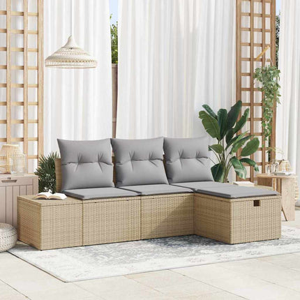 Sofa Sæt 4 stk. polyrattan