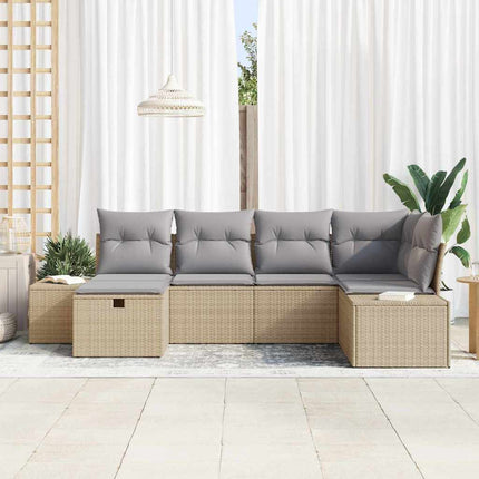 Sofa Sæt 6 stk. polyrattan