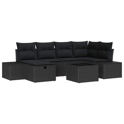 Sofa Sæt med pude 6 pcs polyrattan