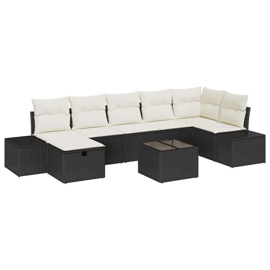 Sofa Sæt med pude 8 pcs polyrattan