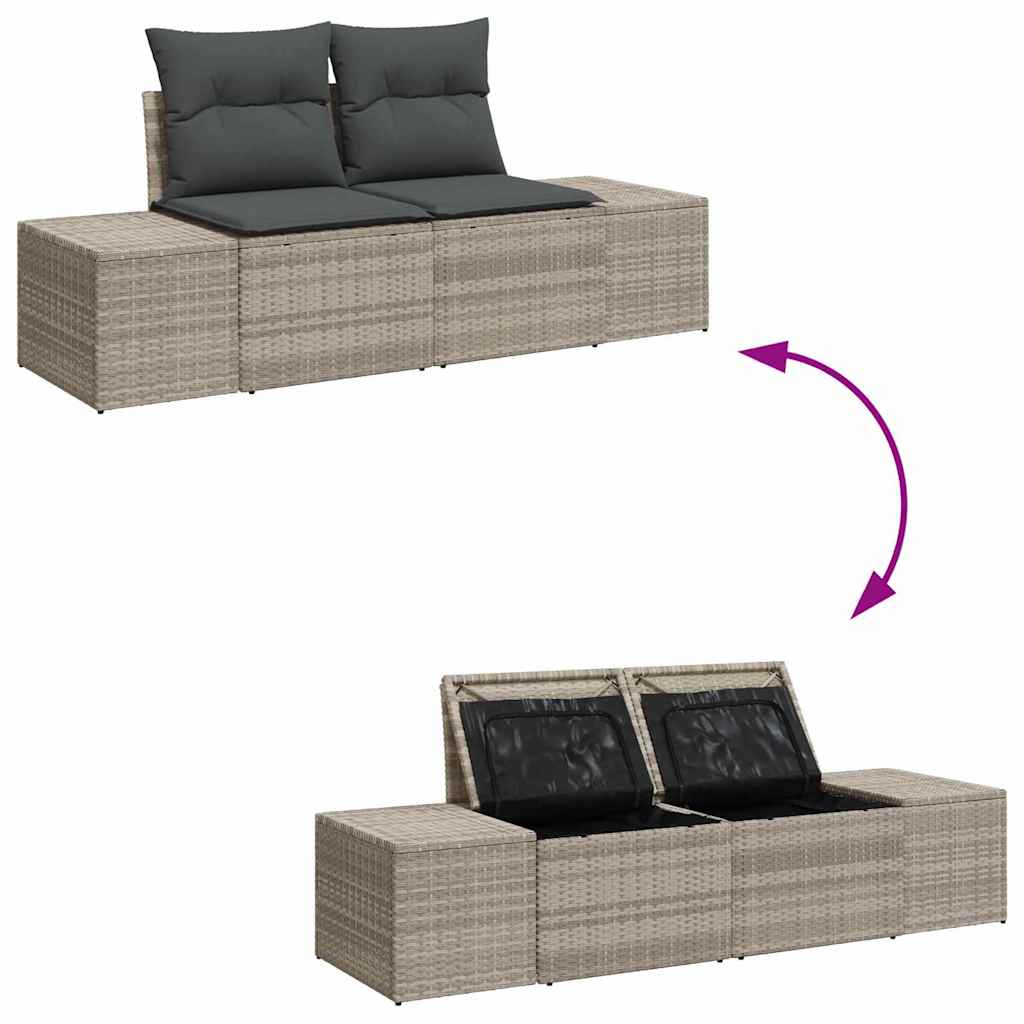 Sofa Sæt med pude 8 pcs polyrattan