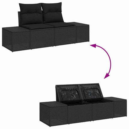 Sofa Sæt med pude 8 pcs polyrattan