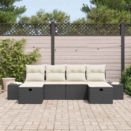 Havesofa Sæt 6 stk. polyrattan