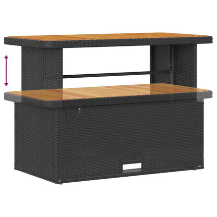 Havesofa Sæt 9 stk. Sort polyrattan