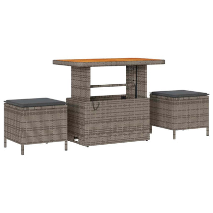 Havesofa Sæt 13 pcs Grå polyrattan