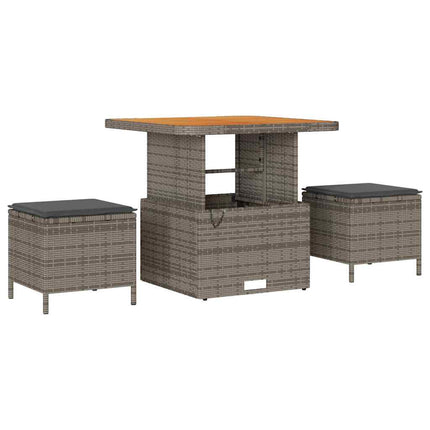 Havesofa Sæt 9 stk. Grå polyrattan
