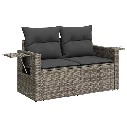 Havesofa Sæt 9 stk. Grå polyrattan