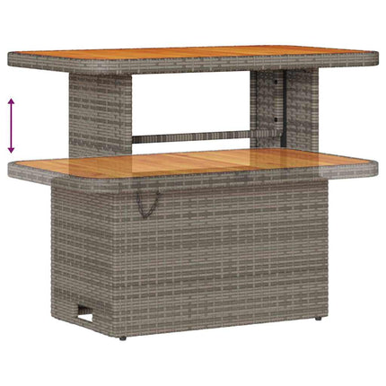 Havesofa Sæt 9 pcs Grå polyrattan