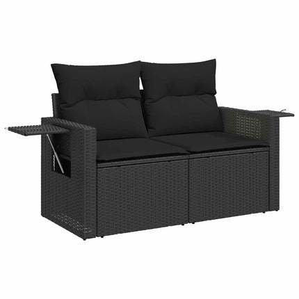 Havesofa Sæt 13 stk. Sort polyrattan